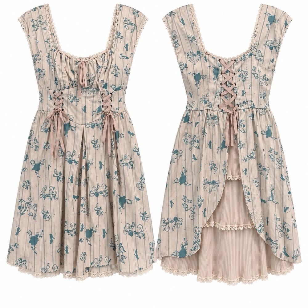 Disney x Hot Topic Cinderella Exclusive Collection Peasant Dress XL Rare Print